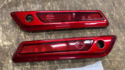 OEM Harley Davidson Red Latch Covers 2014^ Touring FLH Street Road Glide Ultra
