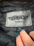 NEW Unik Premium Motorcycle Jacket Black Leather EXTRA SMALL Women Zipper Lined