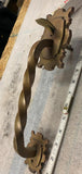 Vtg Thumb Latch Door Handle Brass Twisted Handle Ornate Victorian Antique Goth