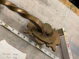 Vtg Thumb Latch Door Handle Brass Twisted Handle Ornate Victorian Antique Goth