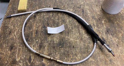 Harley SS Braided Clutch Cable 68" Ape Hangers Touring softail Dyna STainless