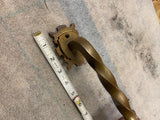 Vtg Thumb Latch Door Handle Brass Twisted Handle Ornate Victorian Antique Goth