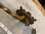 Vtg Thumb Latch Door Handle Brass Twisted Handle Ornate Victorian Antique Goth
