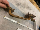 Vtg Thumb Latch Door Handle Brass Twisted Handle Ornate Victorian Antique Goth