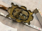 Vtg Thumb Latch Door Handle Brass Twisted Handle Ornate Victorian Antique Goth