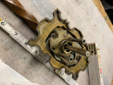 Vtg Thumb Latch Door Handle Brass Twisted Handle Ornate Victorian Antique Goth