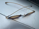 Vtg Eyeglasses gold frame oval Steampunk john lennon Prescription Glasses tinted