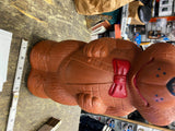 Vtg 60's AJ Renzi Brown Plastic Blow Mold Brown Bear Bank Christmas Holiday 18"