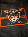 NEW INTERSTATE LEATHER MOTORCYCLE JACKET UNISEX LARGE ZIP OUT LINING