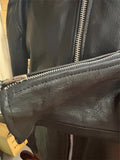 NEW INTERSTATE LEATHER MOTORCYCLE JACKET UNISEX LARGE ZIP OUT LINING