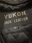NEW WOMANS MOTORCYCLE YUKON LEATHER JACKET SZ 10 ZIPOUT LINER CONCEALED POCKETS