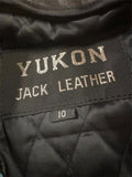 NEW WOMANS MOTORCYCLE YUKON LEATHER JACKET SZ 10 ZIPOUT LINER CONCEALED POCKETS
