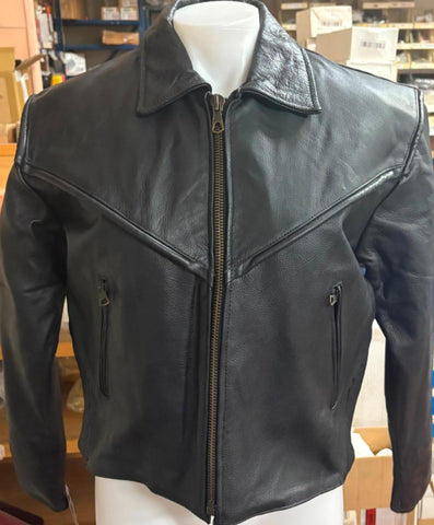 NEW WOMANS MOTORCYCLE YUKON LEATHER JACKET SZ 10 ZIPOUT LINER CONCEALED POCKETS