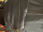 NEW WOMANS MOTORCYCLE YUKON LEATHER JACKET SZ 10 ZIPOUT LINER CONCEALED POCKETS
