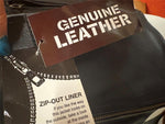 NEW WOMANS MOTORCYCLE YUKON LEATHER JACKET SZ 10 ZIPOUT LINER CONCEALED POCKETS