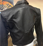 NEW WOMANS MOTORCYCLE YUKON LEATHER JACKET SZ 10 ZIPOUT LINER CONCEALED POCKETS