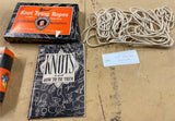 Vtg Boy Scouts of America "Official Knot Tying Ropes" set Orig Box Manual 60's!