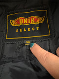 NEW UNIK SELECT UNISEX SIZE 46 LEATHER JACKET ZIP OUT LINER