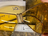 Vtg WW2 Era Aviator Glasses Fold up Shooting Amber lens Case Motorcycle 40's!