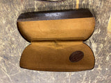 Vtg WW2 Era Aviator Glasses Fold up Shooting Amber lens Case Motorcycle 40's!