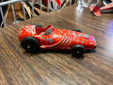 VINTAGE HUBLEY #765 METAL DIECAST TOY RED RACE CAR 4'' LONG