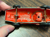 VINTAGE HUBLEY #765 METAL DIECAST TOY RED RACE CAR 4'' LONG