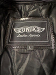 NEW UNIK LEATHER APPARELS LADIES SIZE LARGE ZIP OUT LINER SHORT JACKET