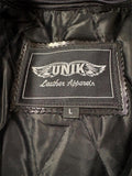 NEW UNIK LEATHER APPARELS LADIES SIZE LARGE ZIP OUT LINER SHORT JACKET