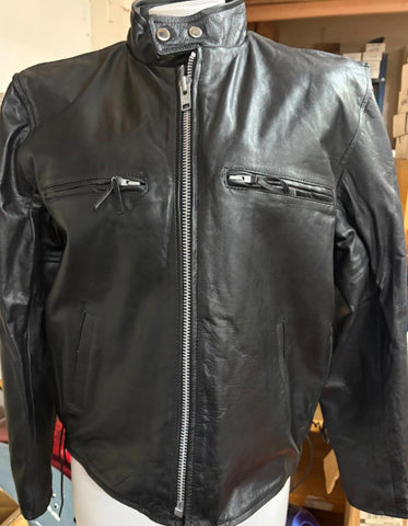 MIDTOWN LEATHERS NYC LEATHER JACKET UNISEX SIZE 42 ZIP OUT LINING MOTORCYCLE