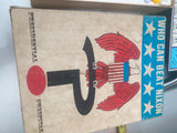 Who Can Beat Richard Nixon President Board Game Novelty Dynamic Vtg 70's Toy