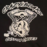 NEW CRAZY BOARS TSHIRT UNISEX SIZE SMALL "CRAZY BOARS CUSTOM CYCLES"