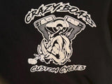 NEW CRAZY BOARS TSHIRT UNISEX SIZE MEDIUM "CRAZY BOARS CUSTOM CYCLES"