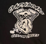 NEW CRAZY BOARS TSHIRT UNISEX SIZE EXTRA LARGE "CRAZY BOARS CUSTOM CYCLES"