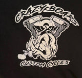NEW CRAZY BOARS TSHIRT UNISEX SIZE EXTRA LARGE "CRAZY BOARS CUSTOM CYCLES"