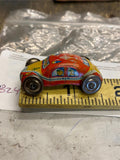 Vtg Japan Tin Toy Metal Wheels Police Car Pressed Steel Mini Collectible!
