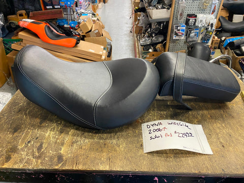 Solo Seat Passenger Pad Harley Dyna Wide Glide 2006^ Street bob FXD Superglide