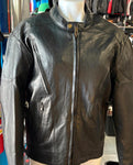 NEW UNIK LIGHTWEIGHT PREMIUM LADIES LEATHER MOTORCYCLE JACKET SZ 44 VENTED