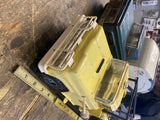 Vtg Buddy L Wrecker Tow Truck Press Steel Tin toy 1950's Yellow Spare tire