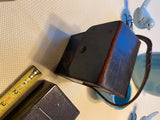 Vtg General Electric 30 amp volt Meter Bakelite Ammeter Leather Case Electronics