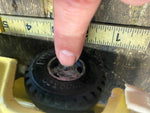 Vtg Buddy L Wrecker Tow Truck Press Steel Tin toy 1950's Yellow Spare tire
