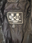 NEW UNIK INTERNATIONAL LADIES LEATHER MOTORCYCLE JACKET SZ 48 LEATHER FRINGE