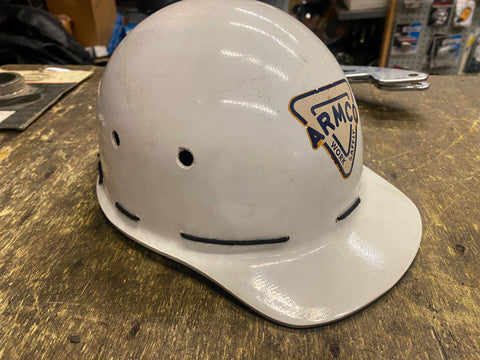 Vtg Skullgard Fiberglass Helmet MSA Armco Steel Mill Butler PA Hard Hat Safety!