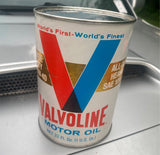 Vtg Valvoline 10-40 Oil Can Full Minty World First Finest Auto Truck collector