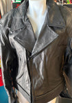 NEW UNIK INTERNATIONAL LADIES LEATHER MOTORCYCLE JACKET SZ 48 LEATHER FRINGE