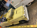 Vtg Buddy L Wrecker Tow Truck Press Steel Tin toy 1950's Yellow Spare tire
