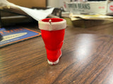 Vintage 1970s Made In USA Rosbro Santa Boot Christmas Ornament Hard Plastic