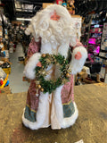 Vtg Santa Father Christmas Doll Display 17" Robes Fancy!