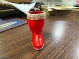 Vintage 1970s Made In USA Rosbro Santa Boot Christmas Ornament Hard Plastic