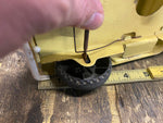 Vtg Buddy L Wrecker Tow Truck Press Steel Tin toy 1950's Yellow Spare tire