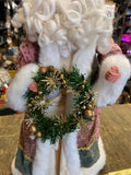 Vtg Santa Father Christmas Doll Display 17" Robes Fancy!